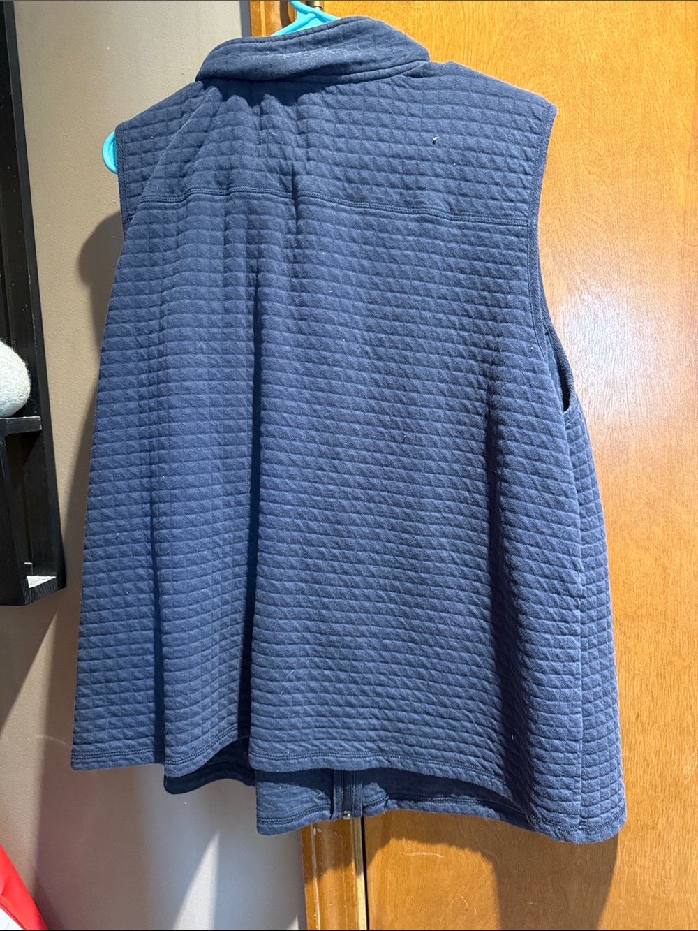CJ Banks Navy Quilted Full-Zip Vest - Picture 2 of 2